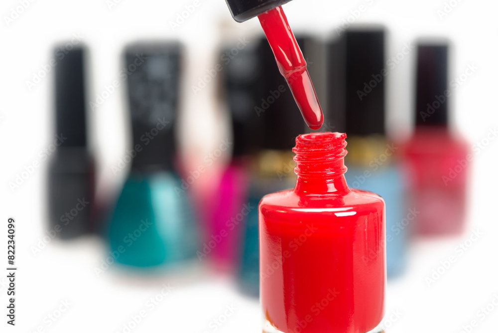 Naklejka premium nail polish red