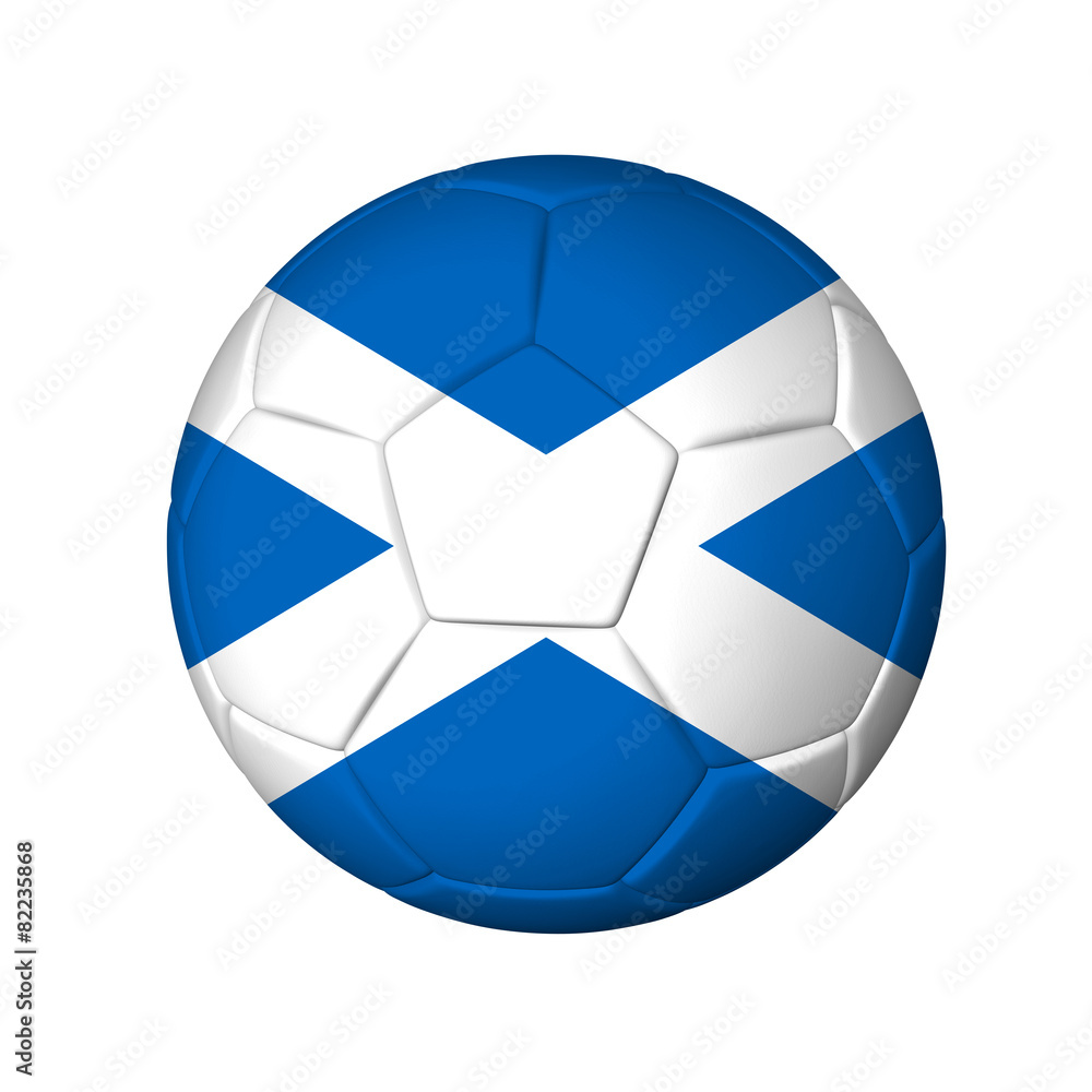 Soccer football ball with Scotland flag. Isolated on white. Soccer football ball with Scotland flag. Isolated on white.