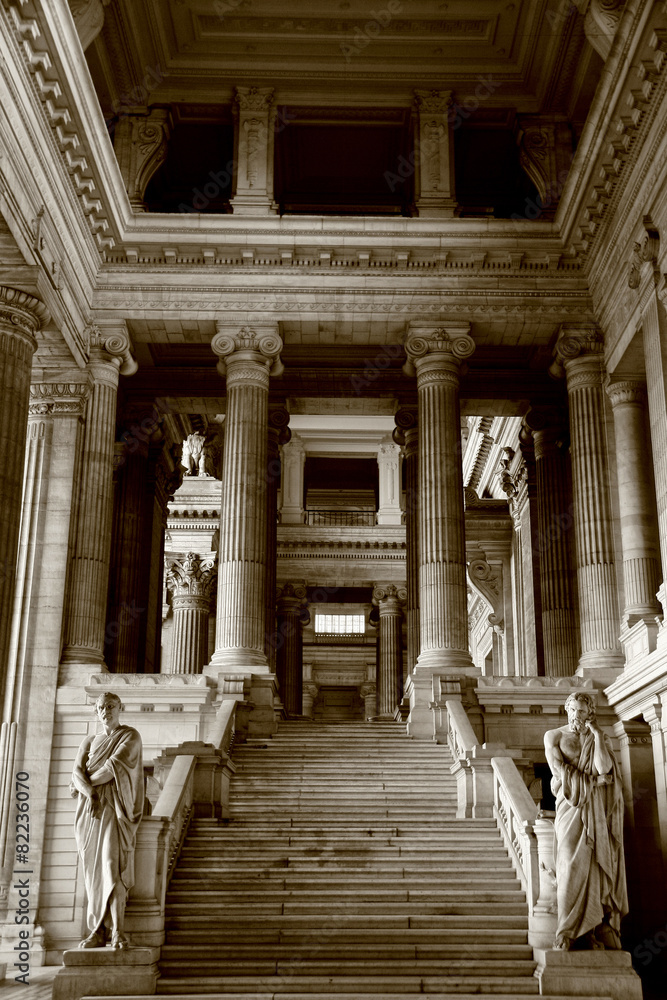 Fototapeta premium Palais de Justice, national courtroom in Brussels, Belgium.