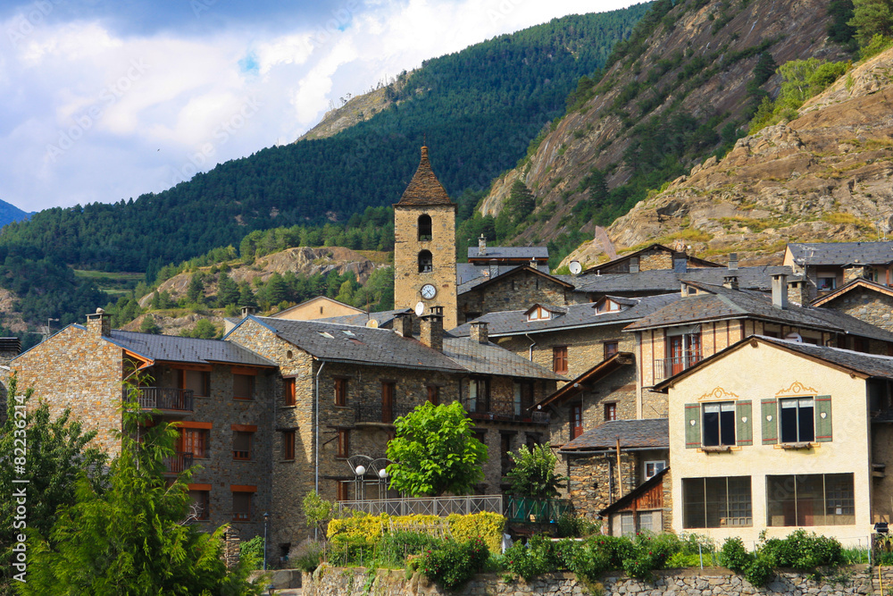 Beautiful town of Ordino in Andorra