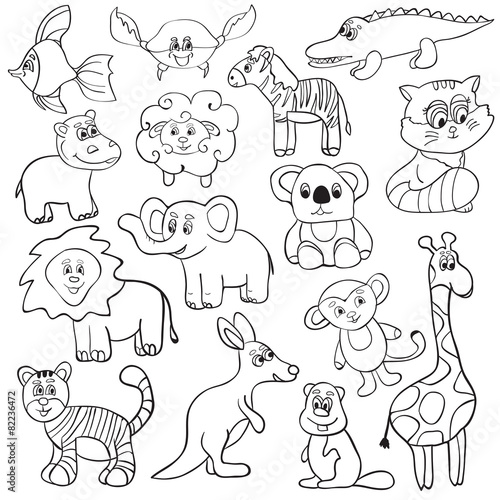 Cute animal set