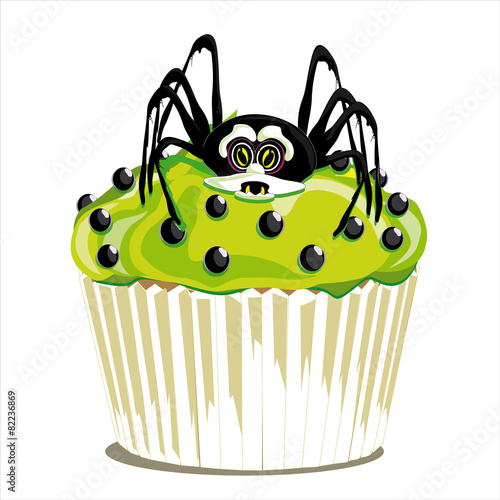 halloween cupcake whit spider
