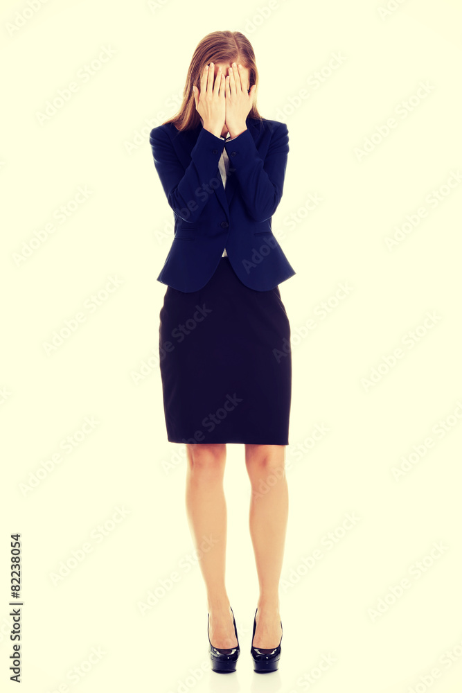 Fototapeta premium Desperate businesswoman