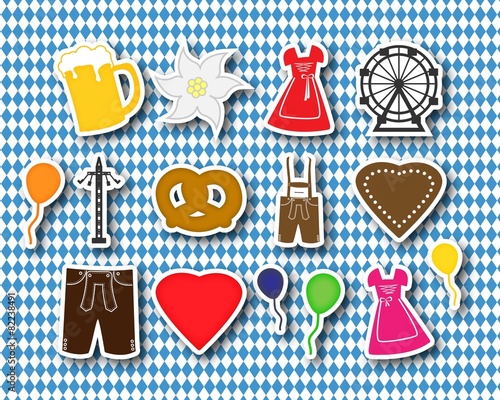 Sticker zum Thema Volksfest / Oktoberfest