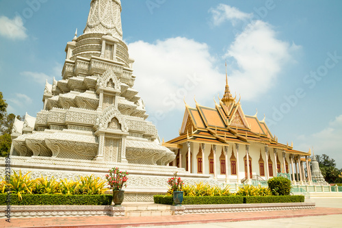Cambodia Royal Palace, Silver Pagoda and stupa