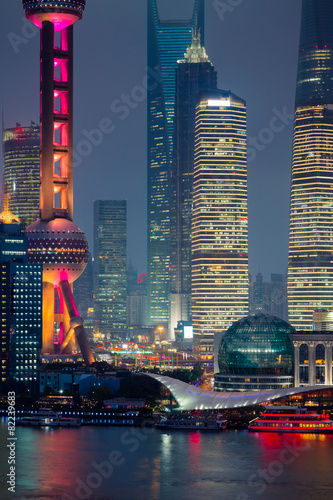 Photography night view at shanghai china