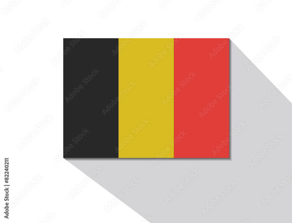 Fototapeta premium belgium long shadow flag