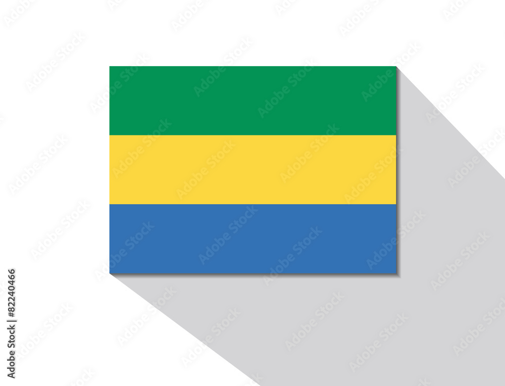 Obraz premium gabon long shadow flag