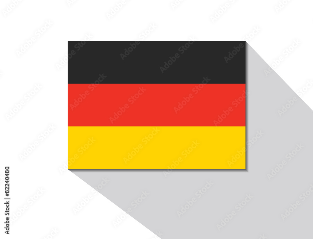 Fototapeta premium germany long shadow flag