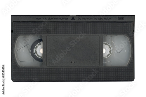 VHS video tape cassette isolated