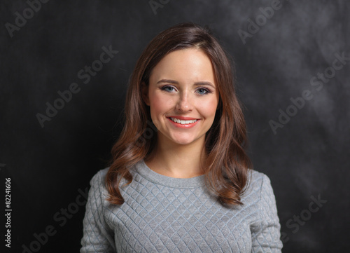 Portrait of an attractive fashionable young brunette woman © shefkate