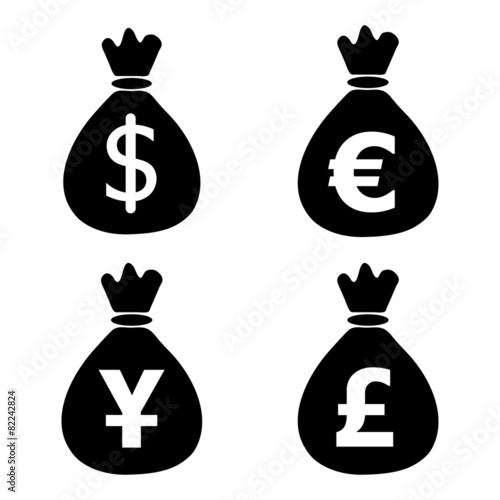 Obraz na płótnie money bag icon w salonie