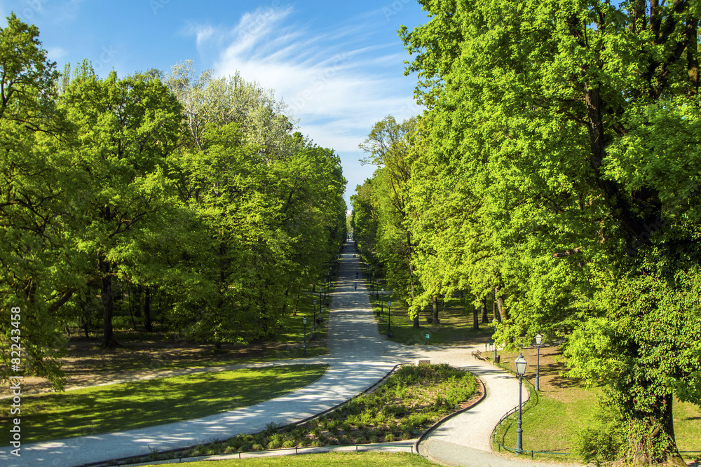 Park Maksimir in Zagreb, Croatia, aerial view