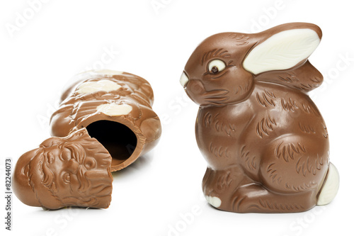 Wallpaper Mural Broken Chocolate Santa Clause And Easter Bunny Torontodigital.ca