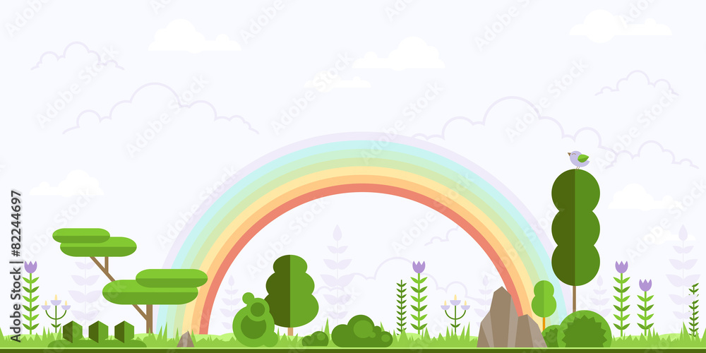 Obraz premium flat forest background