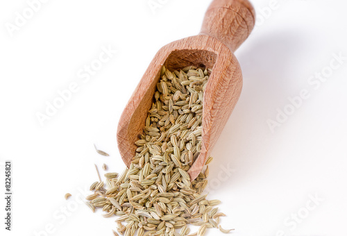 Fennel seeds in the bailer