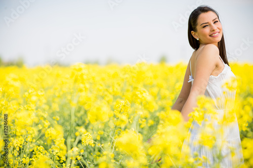 Young woman in the spring field © BGStock72
