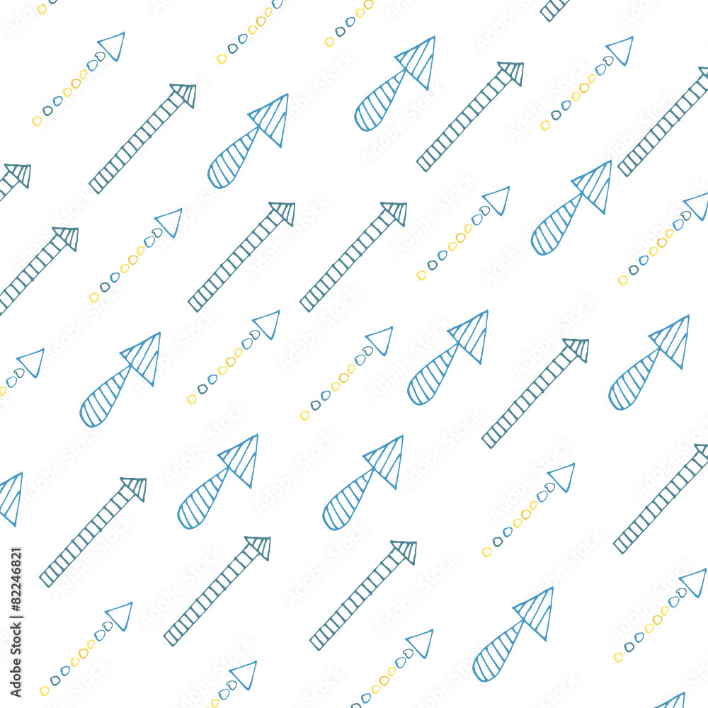 Hand-drawn various arrows on white background Hand-drawn various arrows on white background