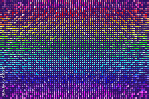 Random Rainbow Dots Pattern Seamless Background. EPS8 Vector