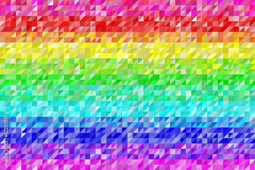 Rainbow Triangles Pattern Seamless Background. EPS8 Vector