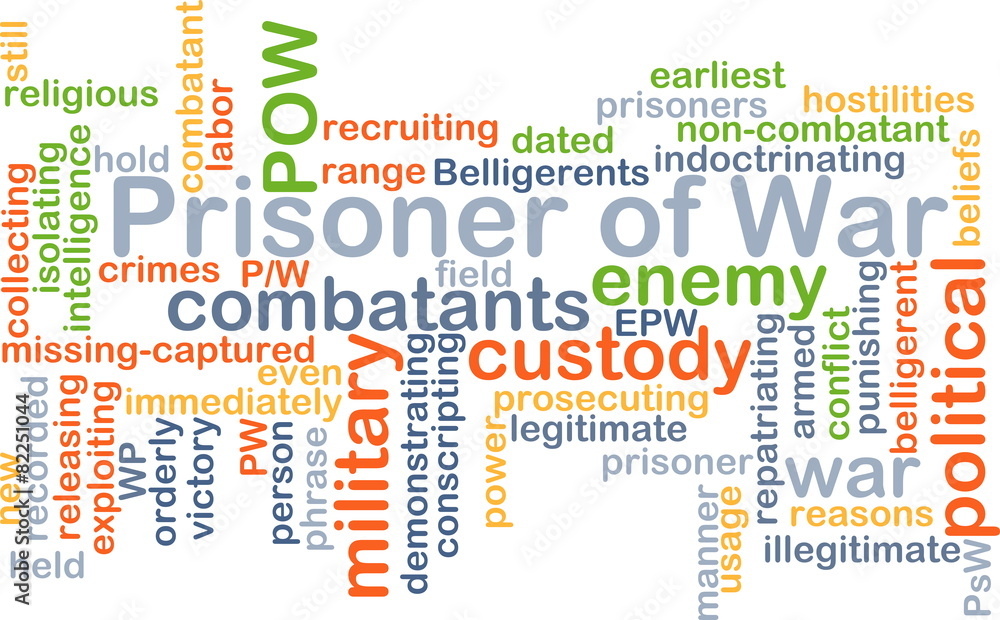 Prisoner of War wordcloud concept illustration