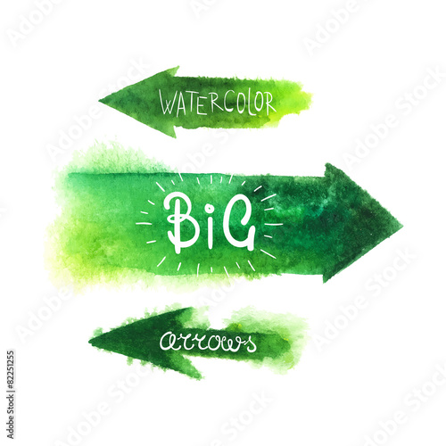 Watercolor arrows set