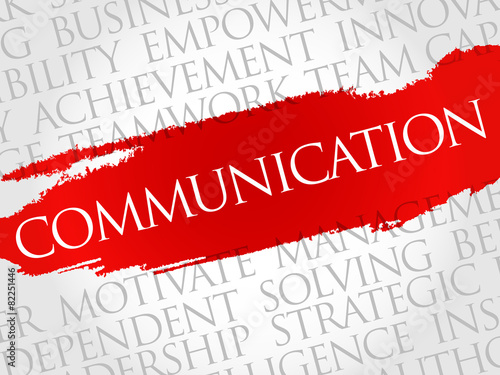 COMMUNICATION word cloud, education concept