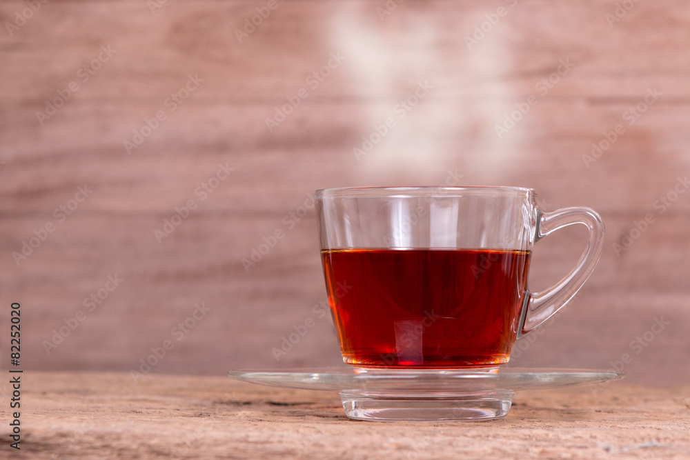 Cup of tea on wooden background Cup of tea on wooden background