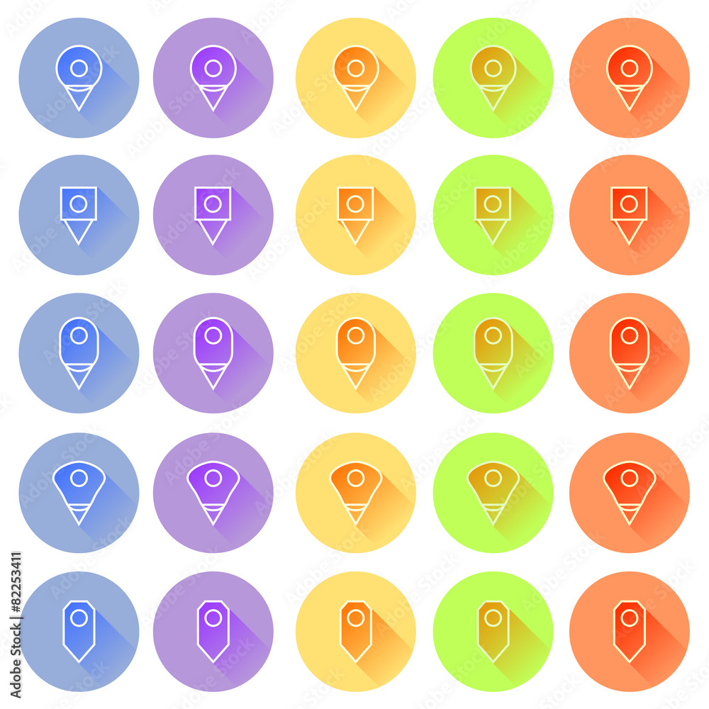 Location marker symbol. Location marker symbol.