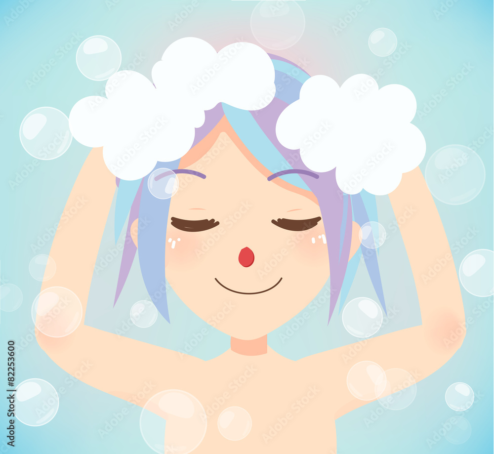 wash hair bath time. wash hair bath time.