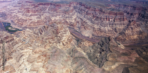 Canvas Print Aerial view of Colorado grand canyon, Arizona, usa