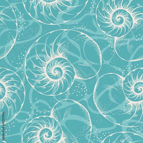 Photography Shell seamless pattern