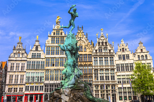beautiful square in Antwerpen old town. Belgium