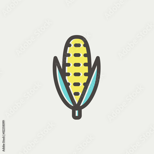 Corn thin line icon