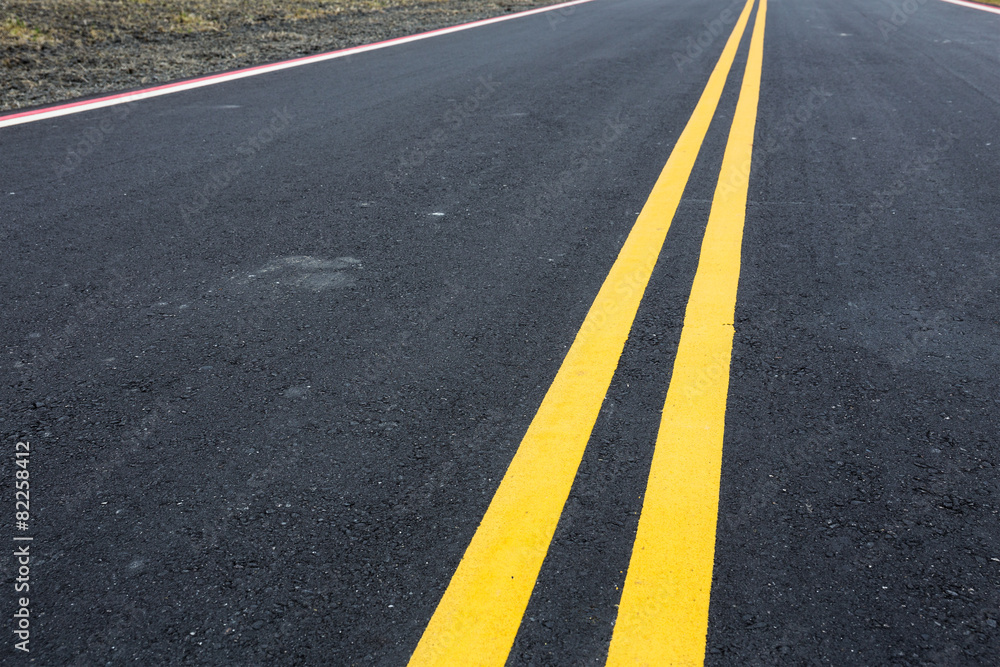 Road and yellow line