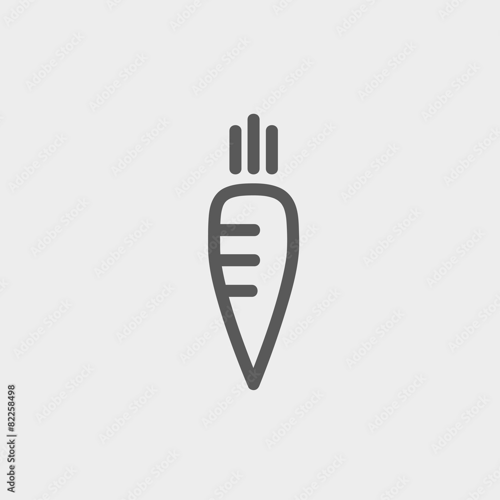Fototapeta premium Carrot thin line icon