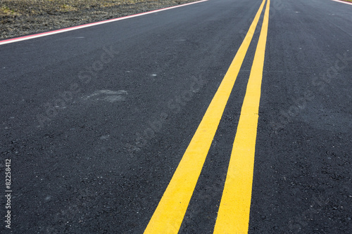 Road and yellow line