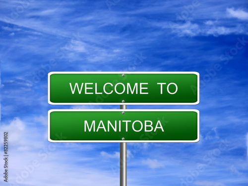 Manitoba Province Welcome Sign