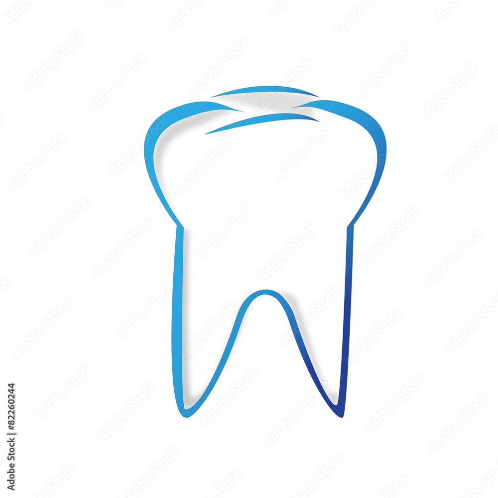symbol white tooth symbol white tooth