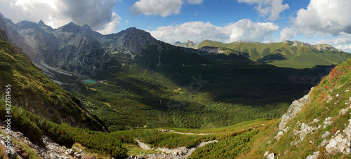 Fototapeta Naklejka Na Ścianę i Meble -  Green moutain with valley, Slovakia, Tatras
