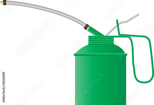 Green Oil Can isolated on white
