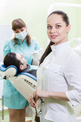 Portrait of a woman dentist