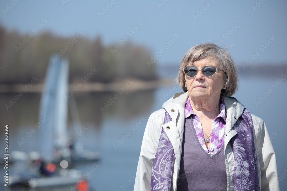 Senior woman outdoors