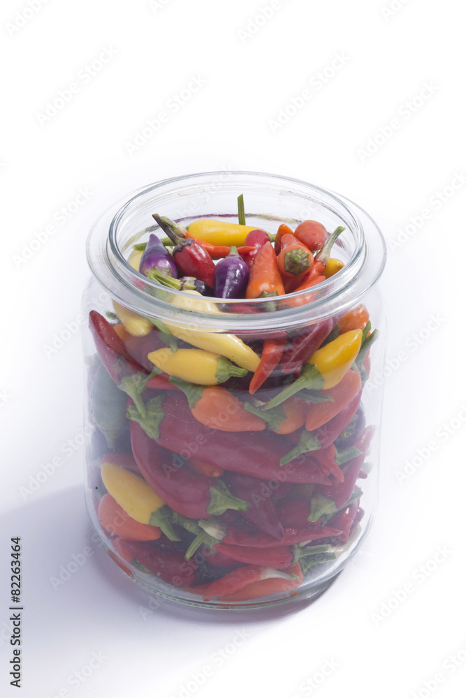 hot pepers on white background hot pepers on white background