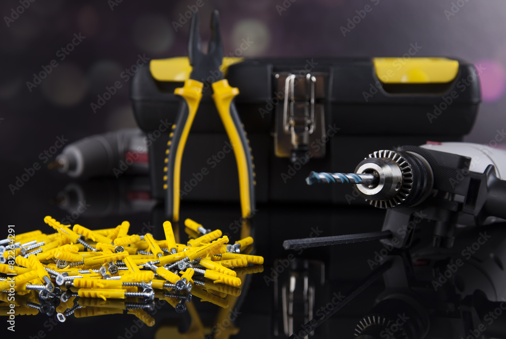 Construction tools, house renovation concept Construction tools, house renovation concept