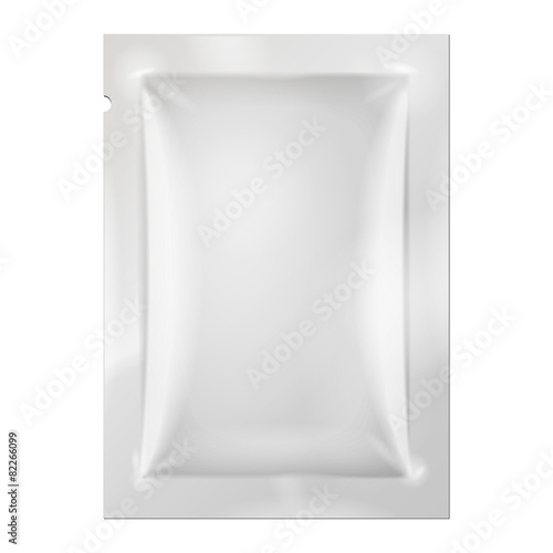 White Long Blank Foil Packaging Medicine Drugs Or Coffee