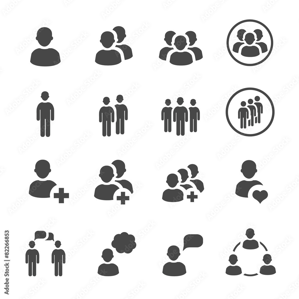 people icon vector set people icon vector set