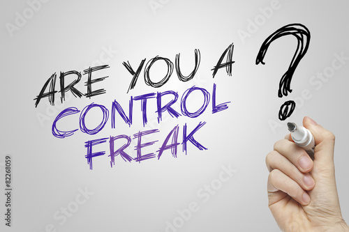 Fotografía Hand writing are you a control freak