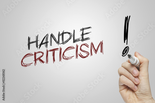 Canvas Print Hand writing handle criticism