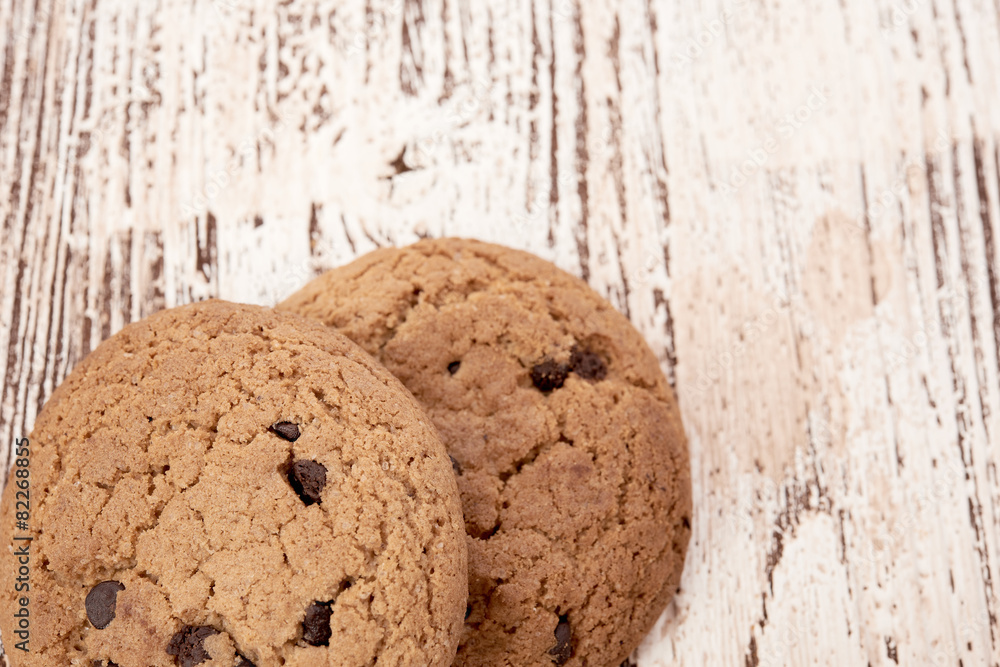 oat cookies on wooden table oat cookies on wooden table